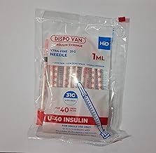 Dispovan 1ml U-40 insulin syringe (3 pack= 30 units)