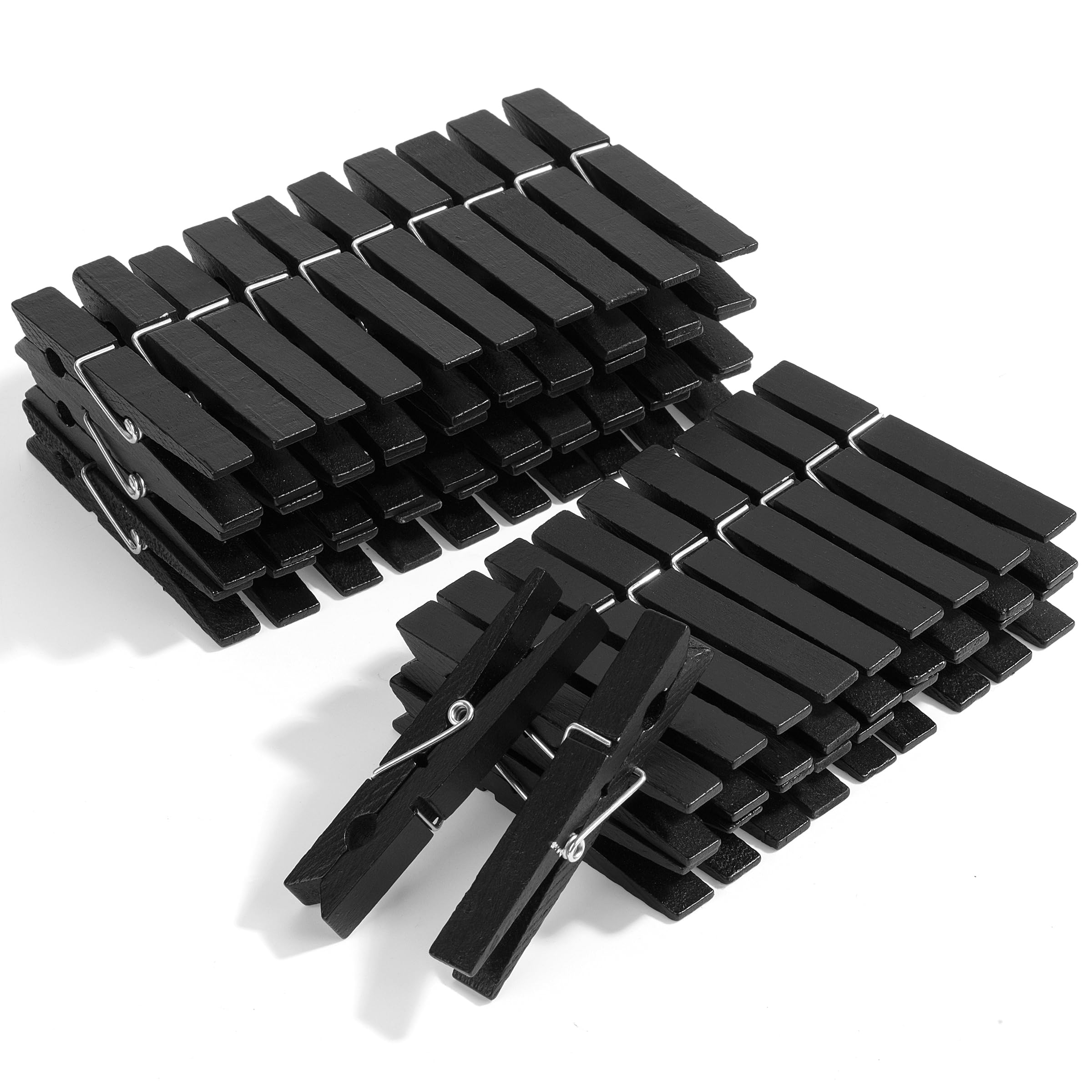 Mr. Pen Black - Wooden Clothes Pins, Natural Wood, 50 Pack, Inch, Rust Resistant Clothes Pins For Hanging Clothes, Clothes Pins Wood, Clothing Pins, Clothes Pegs, Clothespins, Wood Clothespin Size 2.9
