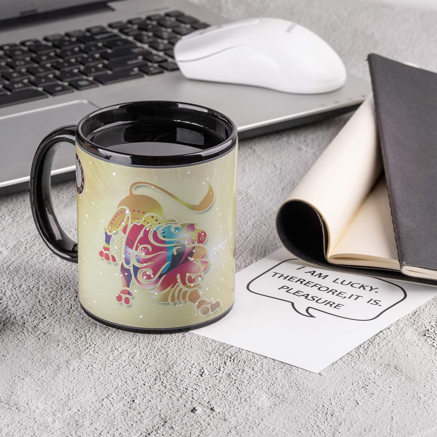 Constellation Mug 12 OZ Color Changing Mug Ceramic Magic Heat Changing Coffee Mug Novelty Christmas Gifts - Leo