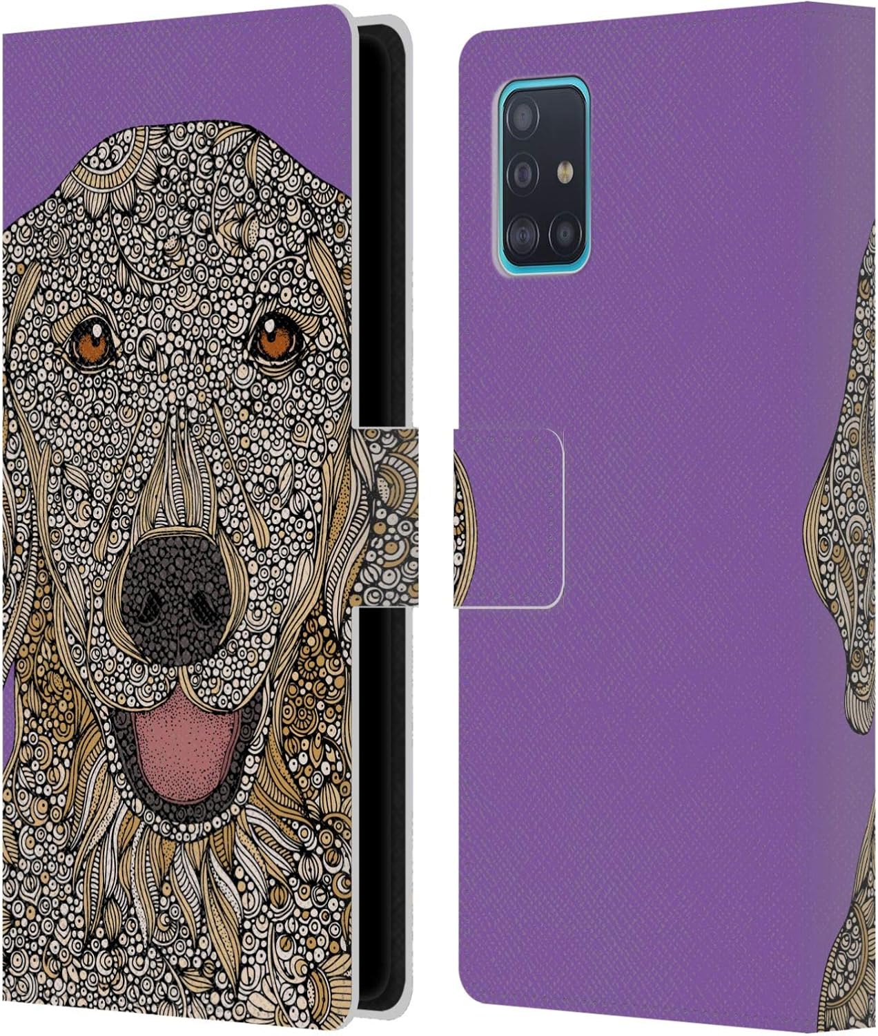 Head Case Designs Officially Licensed Valentina Dachshund Dogs Leather Book Wallet Case Cover Compatible with Samsung Galaxy A51 (2019)