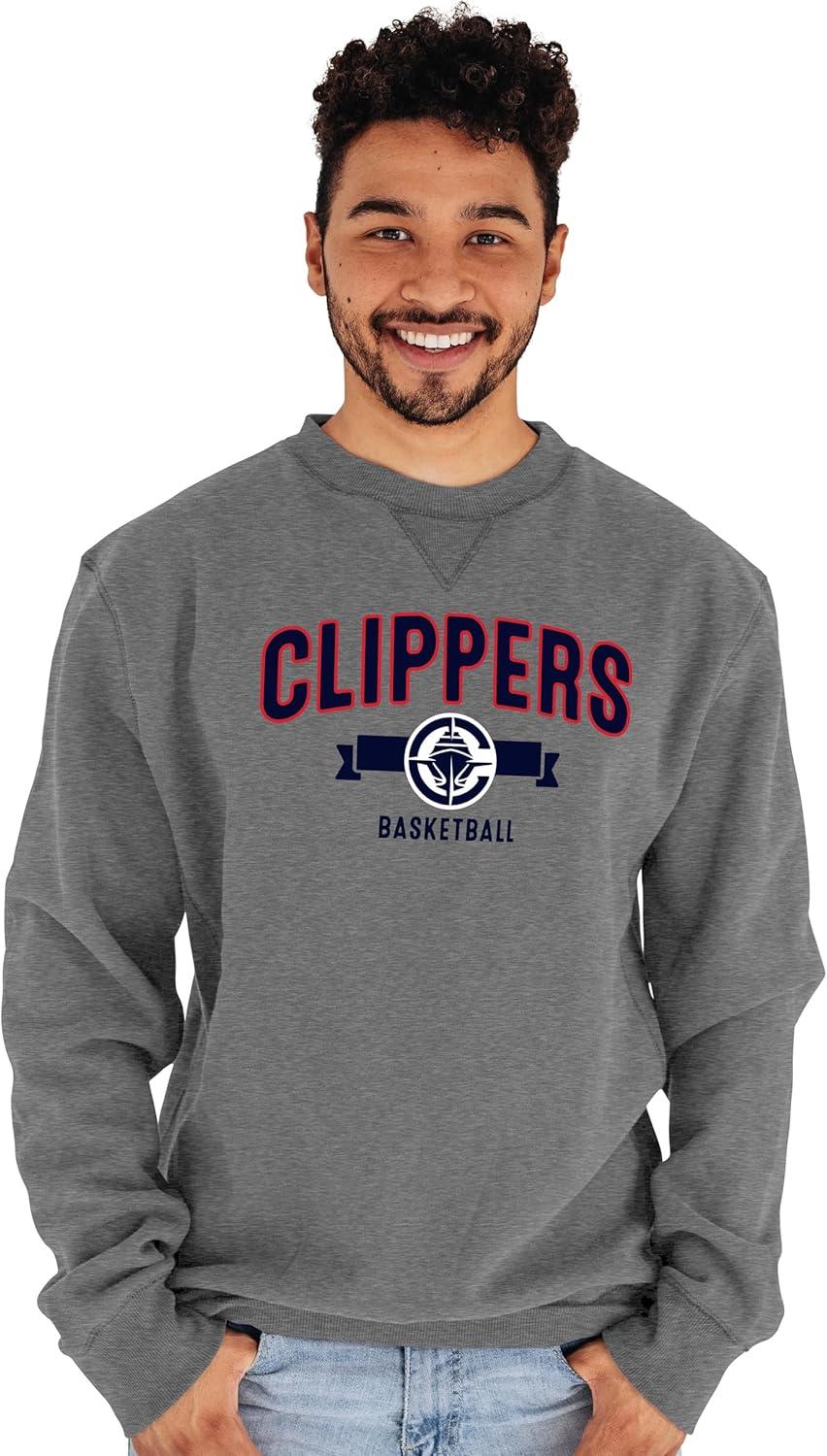 Blue 84 NBA unisex-adult Nba Officially Licensed Crewneck Sweatshirt Sanded Fleece Gray - Image 2