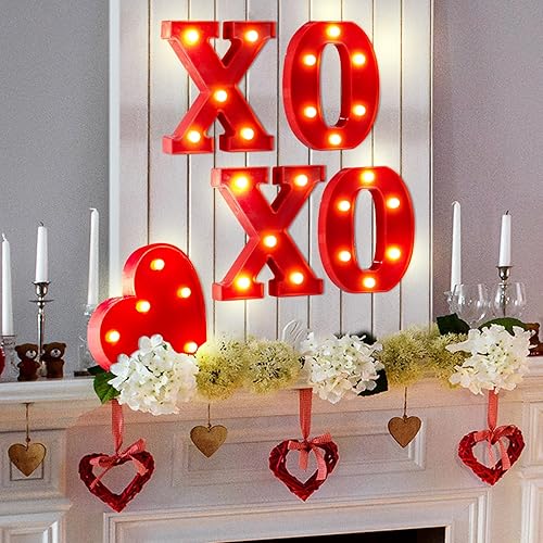 Miniatura 6 de Letrero con luces LED para el día de San Valentín, decoración de mesa, letras iluminadas a pilas para el hogar, bares, fiestas, dormitorio,