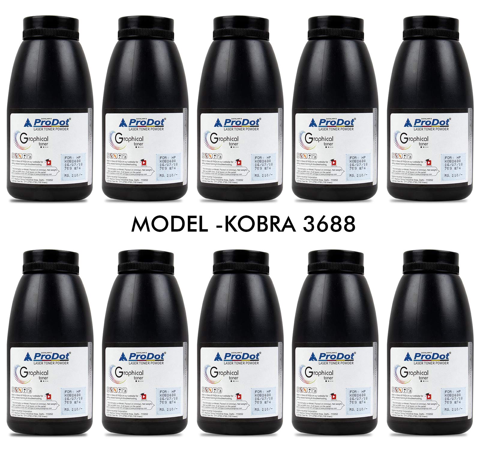 ProDot Kobra 3688 Laser Toner Powder Compatible for HP 35A, 36A, 88A, 278A, 285A Toner Cartridges (Pack of 10) (B01BR3GMVO) Amazon Price History, Amazon Price Tracker