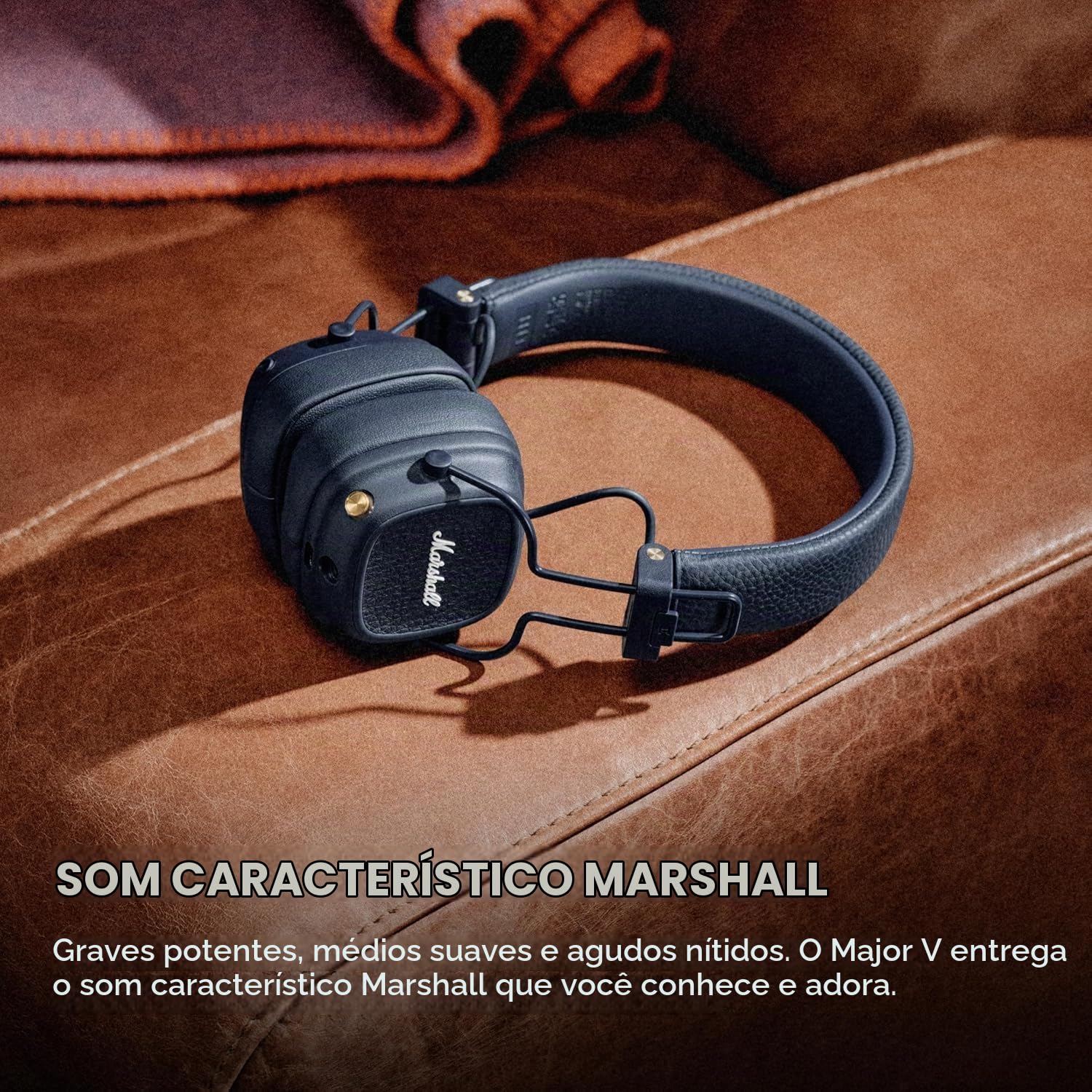 Marshall Major V Bluetooth On Ear Headphones - Midnight Blue