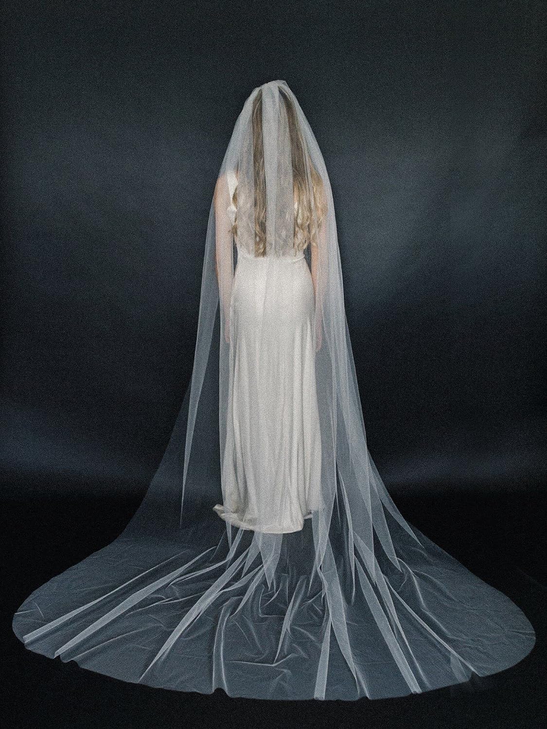 Tulle da Sposa Velo da Sposa a 1 Livello Velo da Sposa Morbido a Un Livello con veli a Pettine Velo da Spalla Velo da Sposa in Tulle Multi-Dimensione