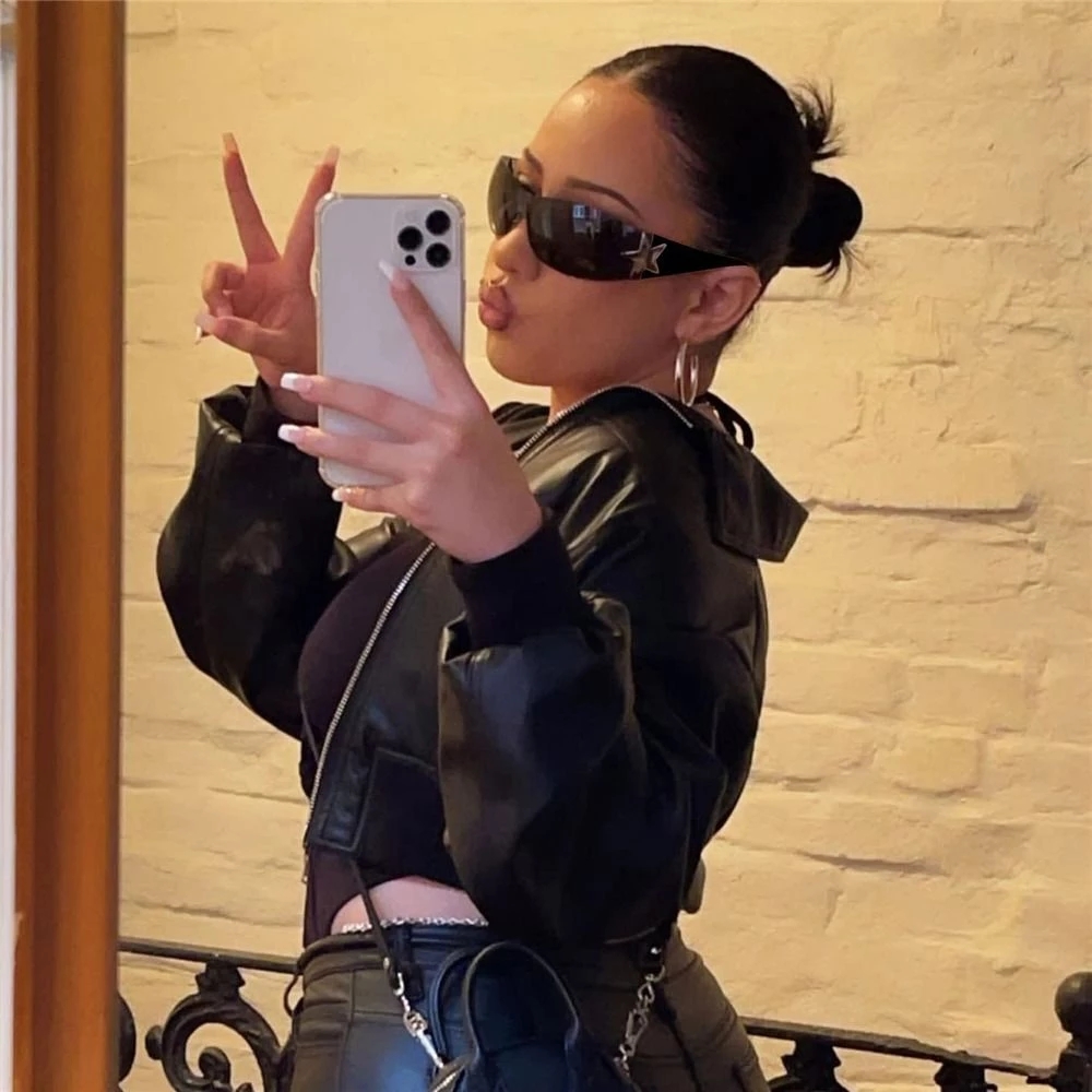 Amazon.com: Azoxus Trendy Wrap Around Y2k Sunglasses 2000s Fashion