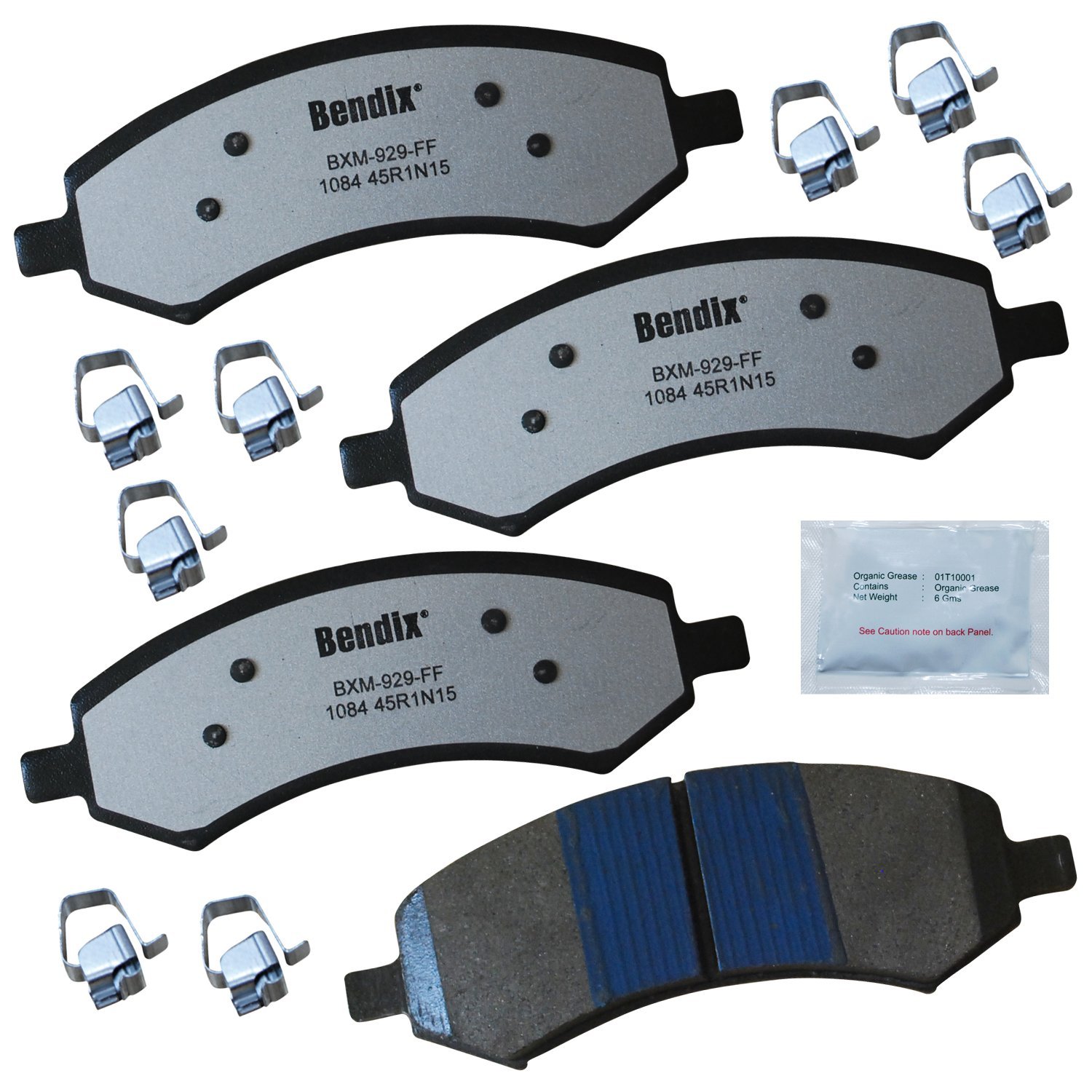 Bendix Fleet Metlok MKD1084FM Semi-Metallic Front Brake Pads for Select Models Chrysler Aspen, Dodge Dakota, Durango, Ram 1500, Mitsubishi Raider, 1500 Classic, Dakota