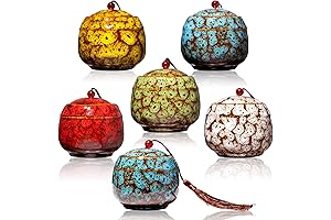 Small Cremation Urns for Human Ashes - Set of 6 Keepsake Urns