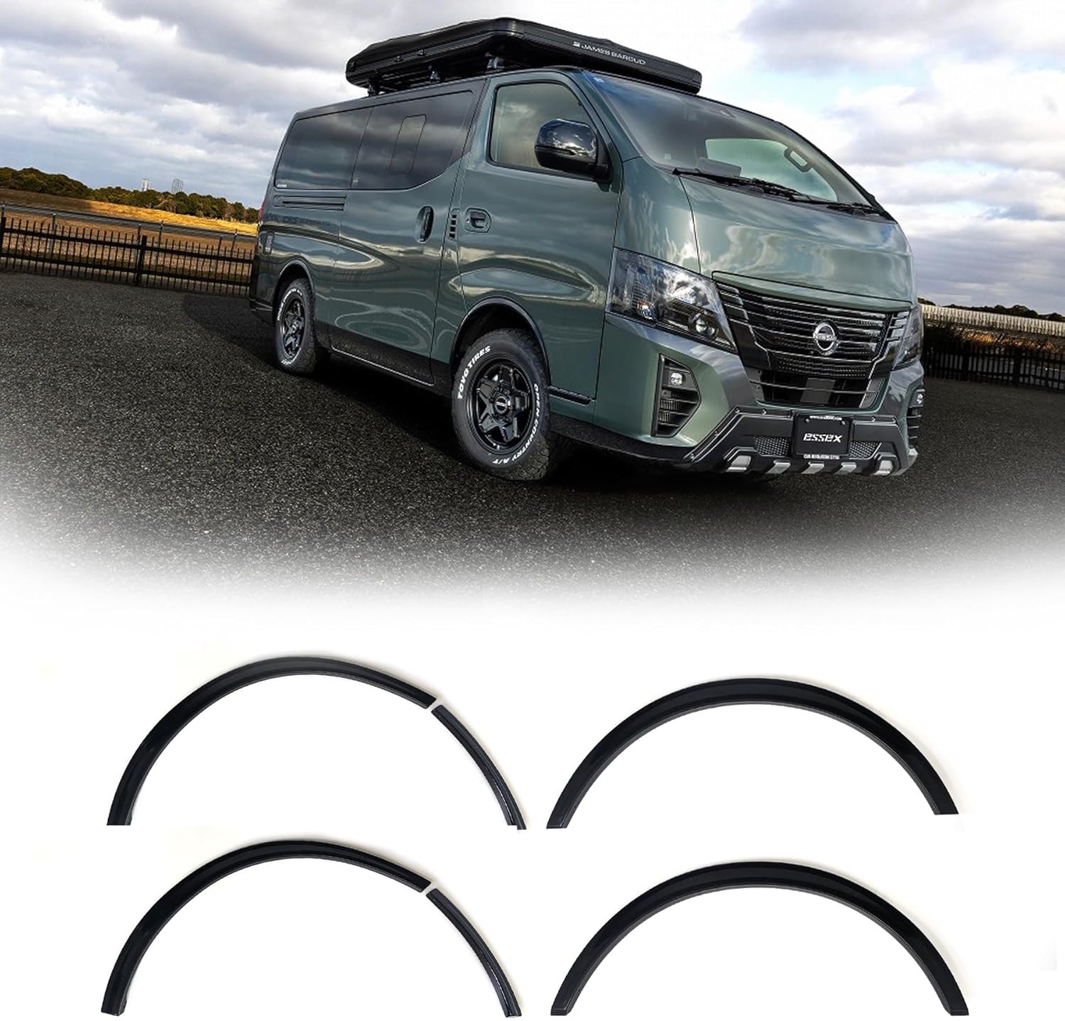 ESSEX リーガルフェンダー 出幅6mm ABS製 200系ハイエース 1台分