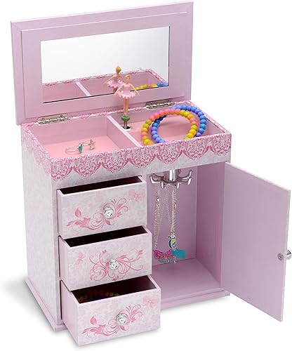 Miniatura 2 de JewelKeeper - Joyero de música vertical con 3 cajones