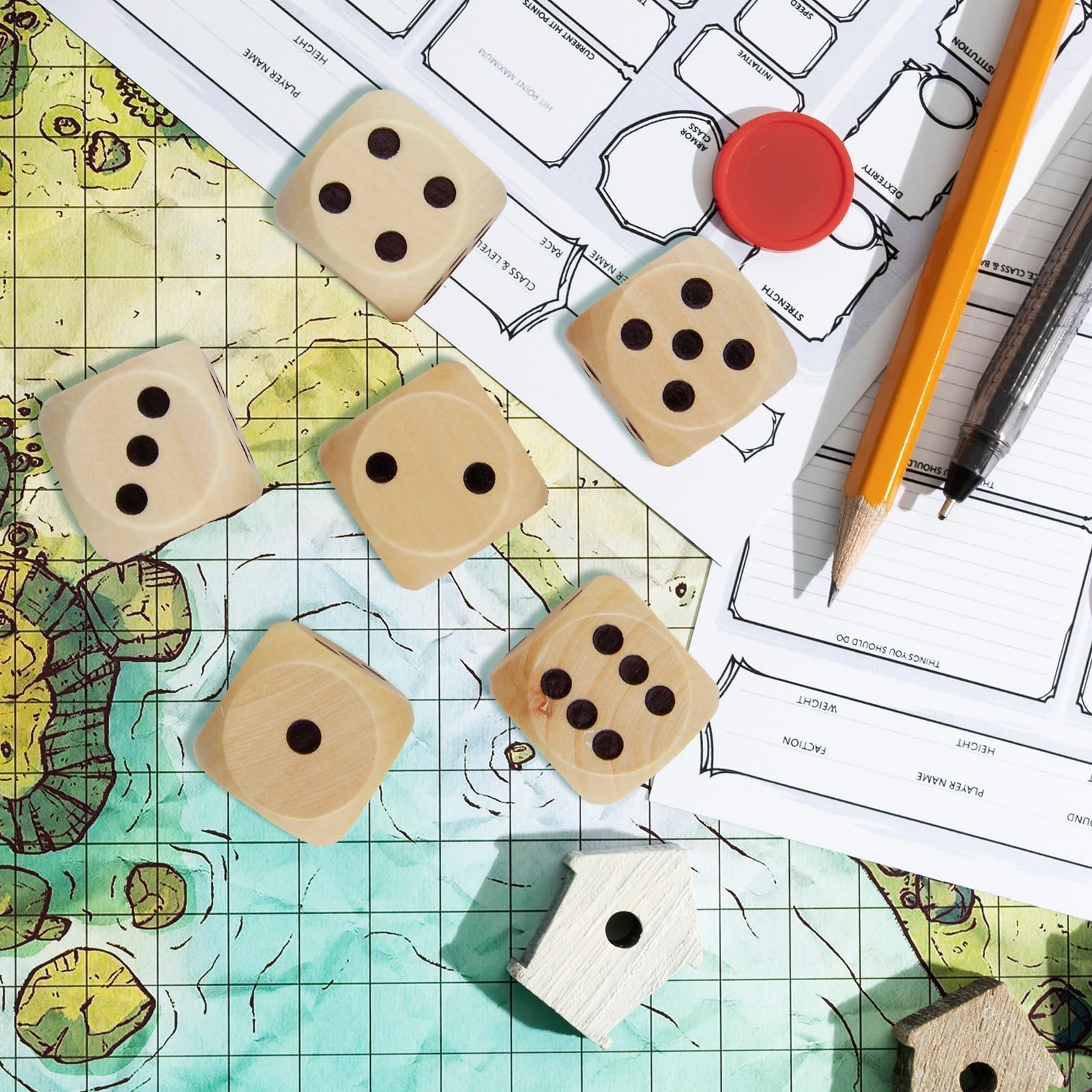 Lot de 40 Dés à jouer - FAFEICY - Jeu de société polyédrique - Couleurs