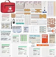 Vista 6 de RHINO RESCUE Kit de primeros auxilios multiusos de 240 piezas, suministros médicos profesionales para el hogar y la oficina, ideal para emergencias