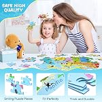 DIGOBAY Canada Map Puzzle, 70 Piece Canada Puzzles pour les enfants de 4 à 12 ans, Jumbo Round US Géografie Puzzle Educational Learning Toys Cadeau pour les enfants Garçon ou fille
