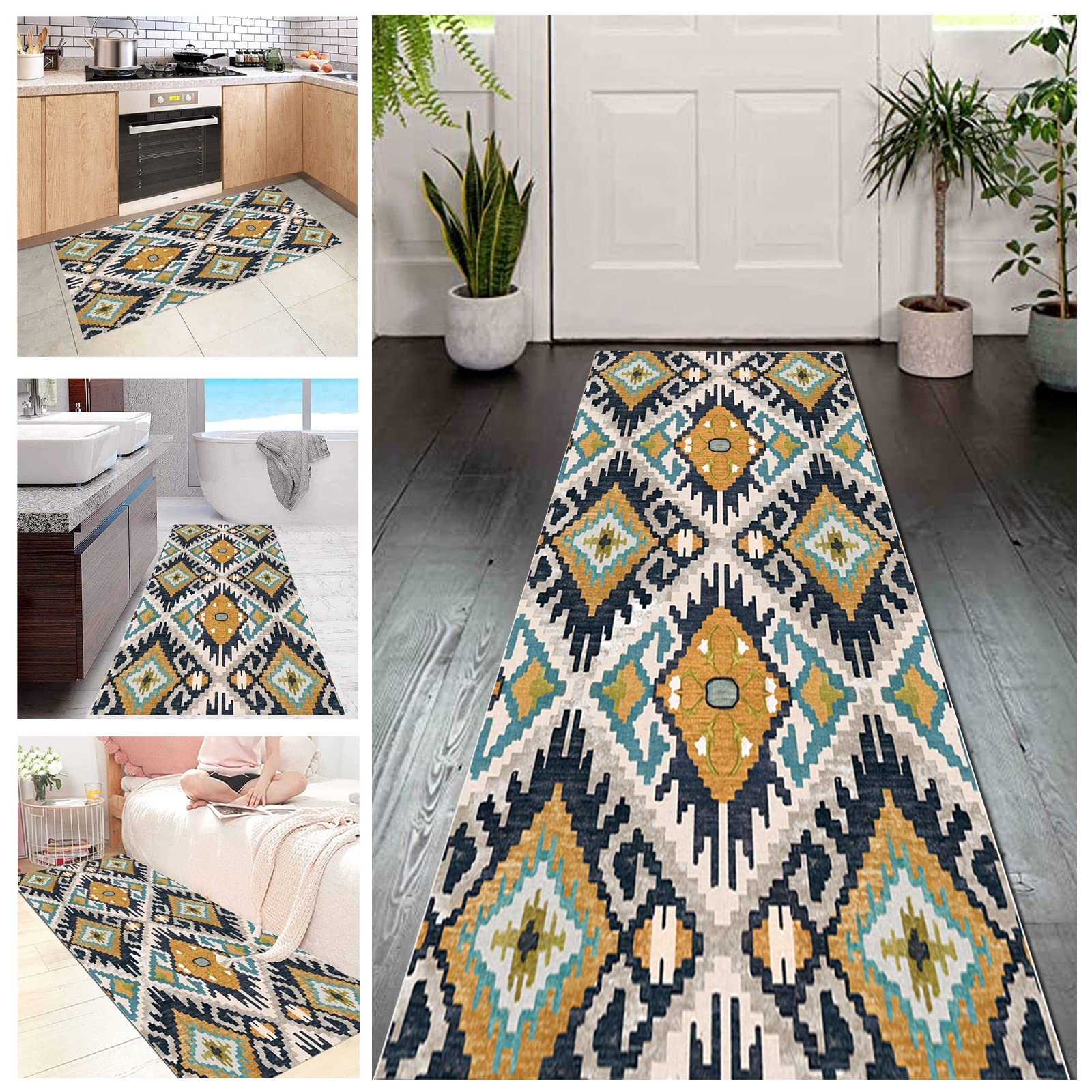 Alfombra de pasillo vintage de 4 metros ideal para proteger el suelo