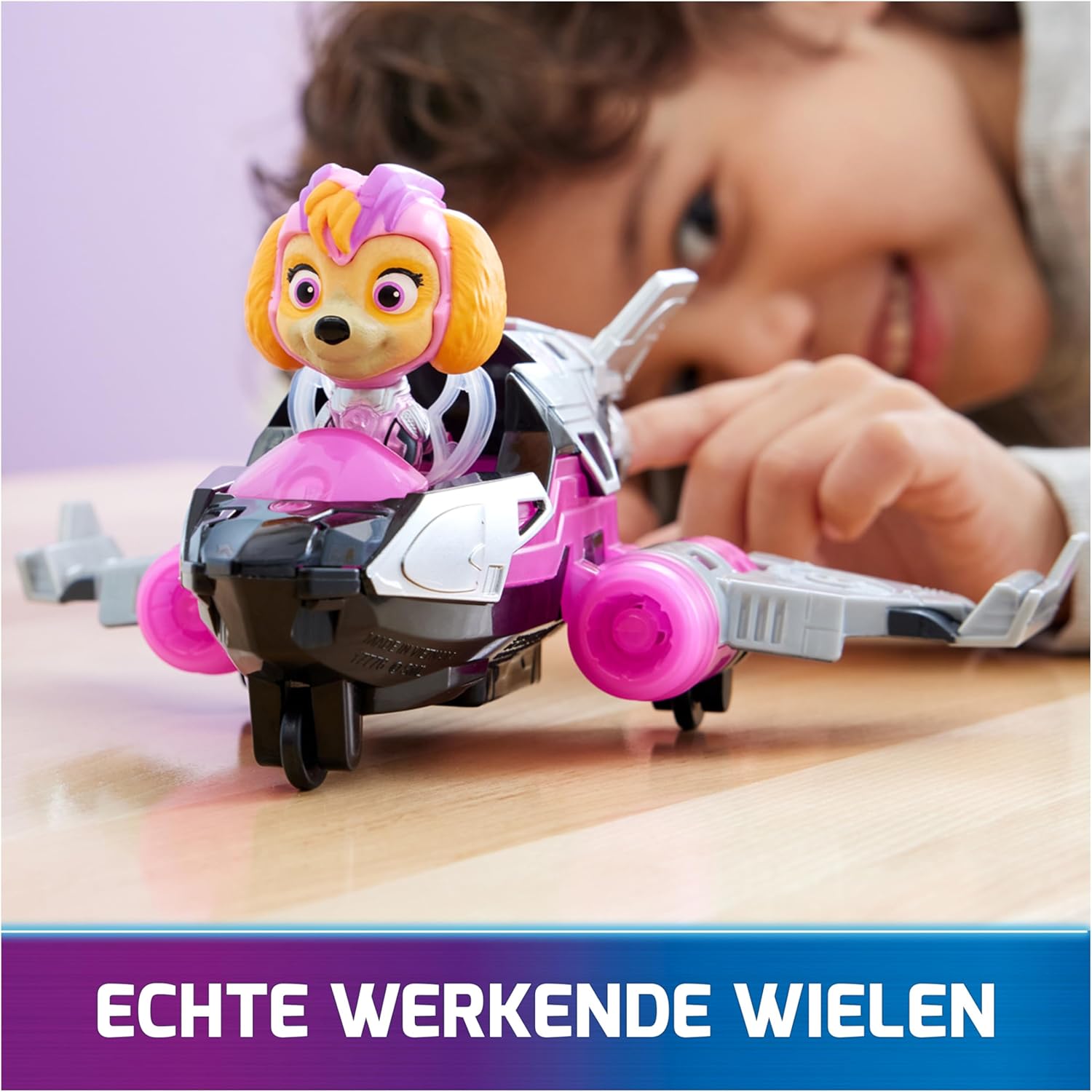 PAW Patrol The Mighty Movie - Vliegtuig met Skye-actiefiguur licht en geluid
