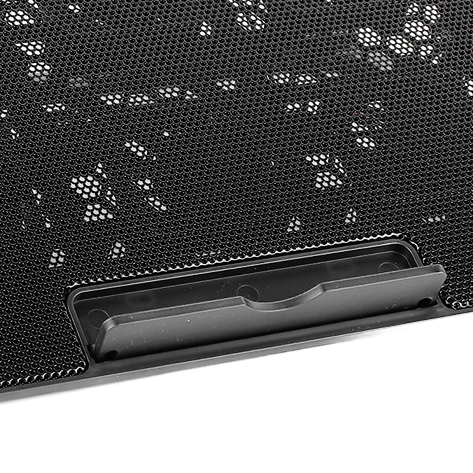 Laptop-Kühlpad mit 6 LED-Lüftern, leises Design, USB-betrieben, schneller Kühlständer für Büro und Heimgebrauch, Kunststoff, Schwarz, kompatibel mit 15,6-Zoll-Laptops und darunter