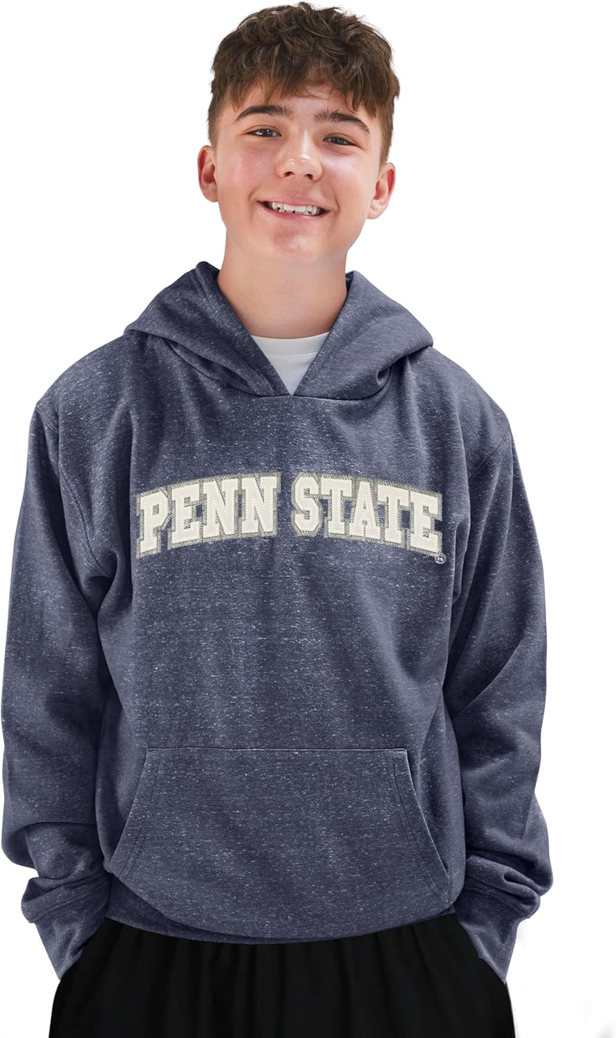 Little King NCAA Youth Teen Boys and Girls Knobby Hoodie Sweatshirt with Tackle Twill Letters-Sizes YS YM YL YXL