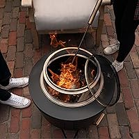 Vista 3 de TIKI Juego de pantalla para fogatas y póquer para patio y celebración, protector de chispas para fogatas al aire libre y protector de brasas