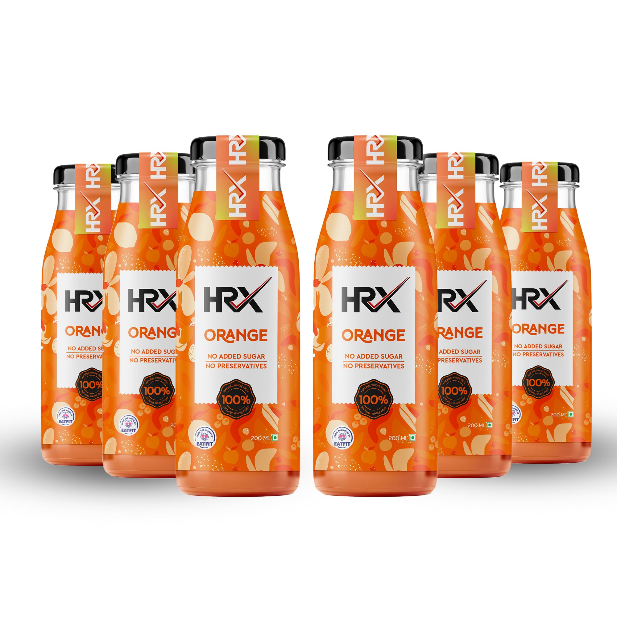 HRX Orange Juice | Rich in Vitamin C | No Added Sugars | No Added Preservatives | Tasty, Refreshing & Energizing Fruit Drink - 200ml (Pack of 6) (B0D73PY2DQ) Amazon Price History, Amazon Price Tracker