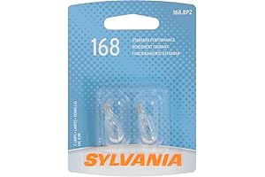 Sylvania 168 Basic Miniature Bulb, (Contains 2 Bulbs)