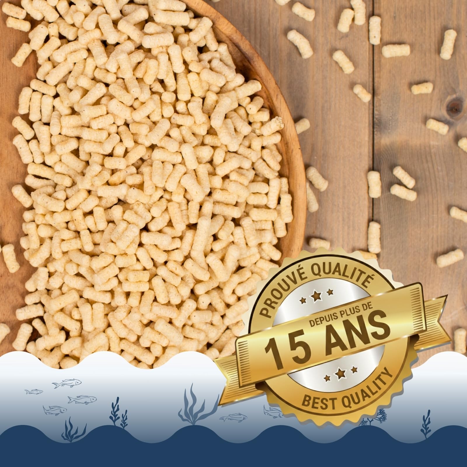 Lyra Pond® 2 x 40 L (6 kg) bâtonnets flottants pour Poissons de Bassin | Aliment flottant pour poissons de bassin | Digeste grâce au germe de blé | Composition adaptée aux poissons