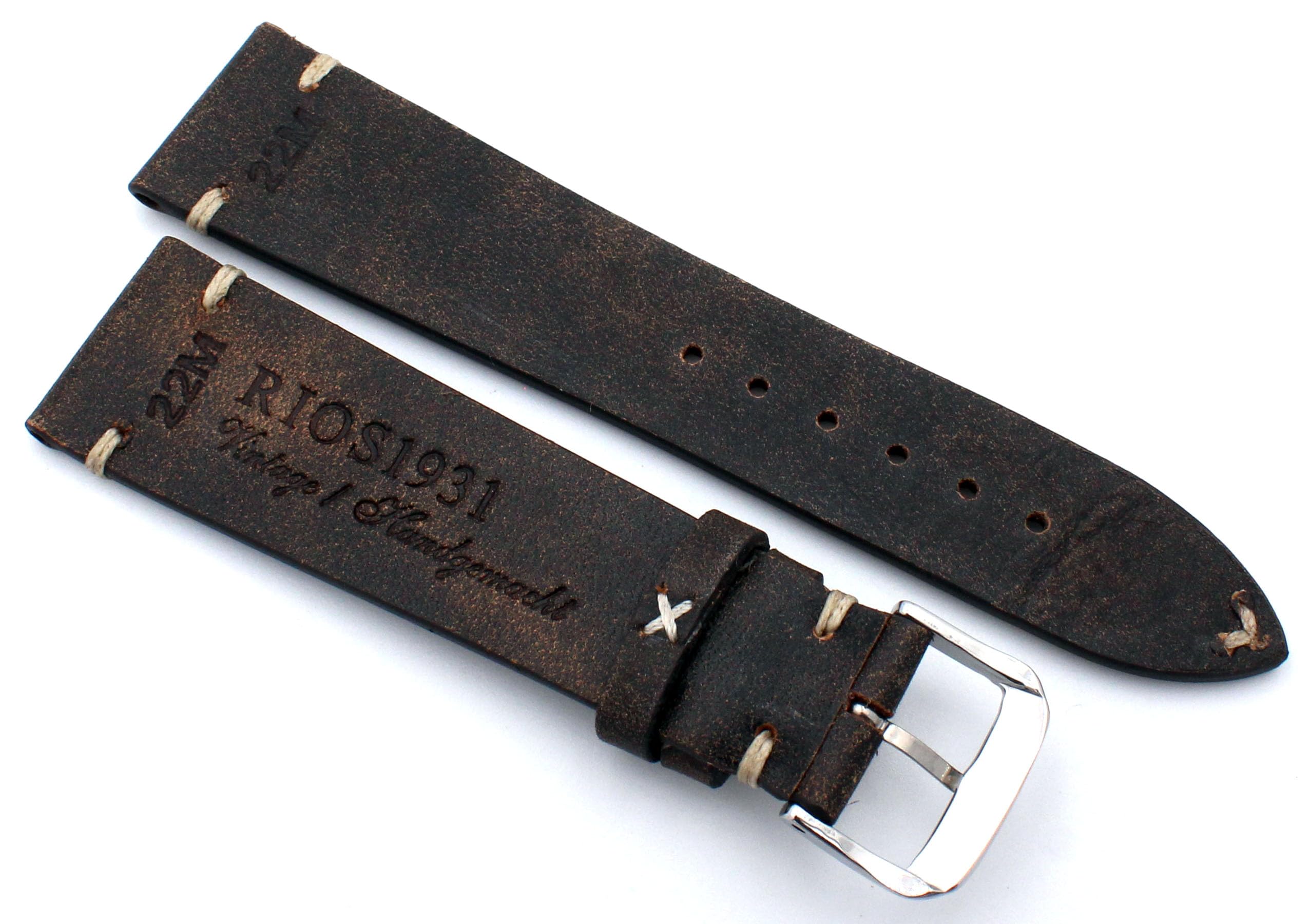 RIOS1931 Sagittarius Vintage Rindsleder-Uhrenarmband
