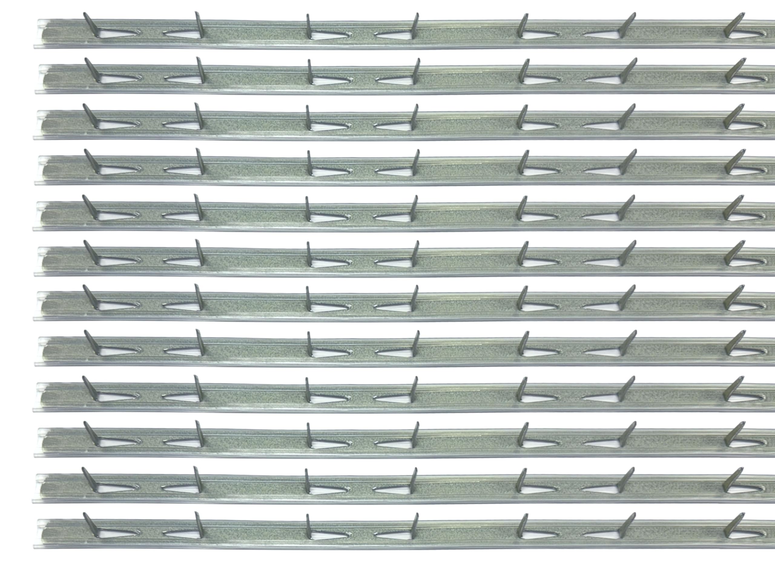 27"" Inch Premium Upholstery Furniture Tack Strip Plastic Sleeve - 12 Strips, Metallic, INSTS27