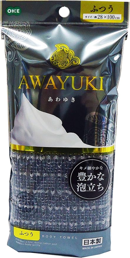 オーエ ボディタオル ふつう グレー 約幅28×長さ100cm 日本製