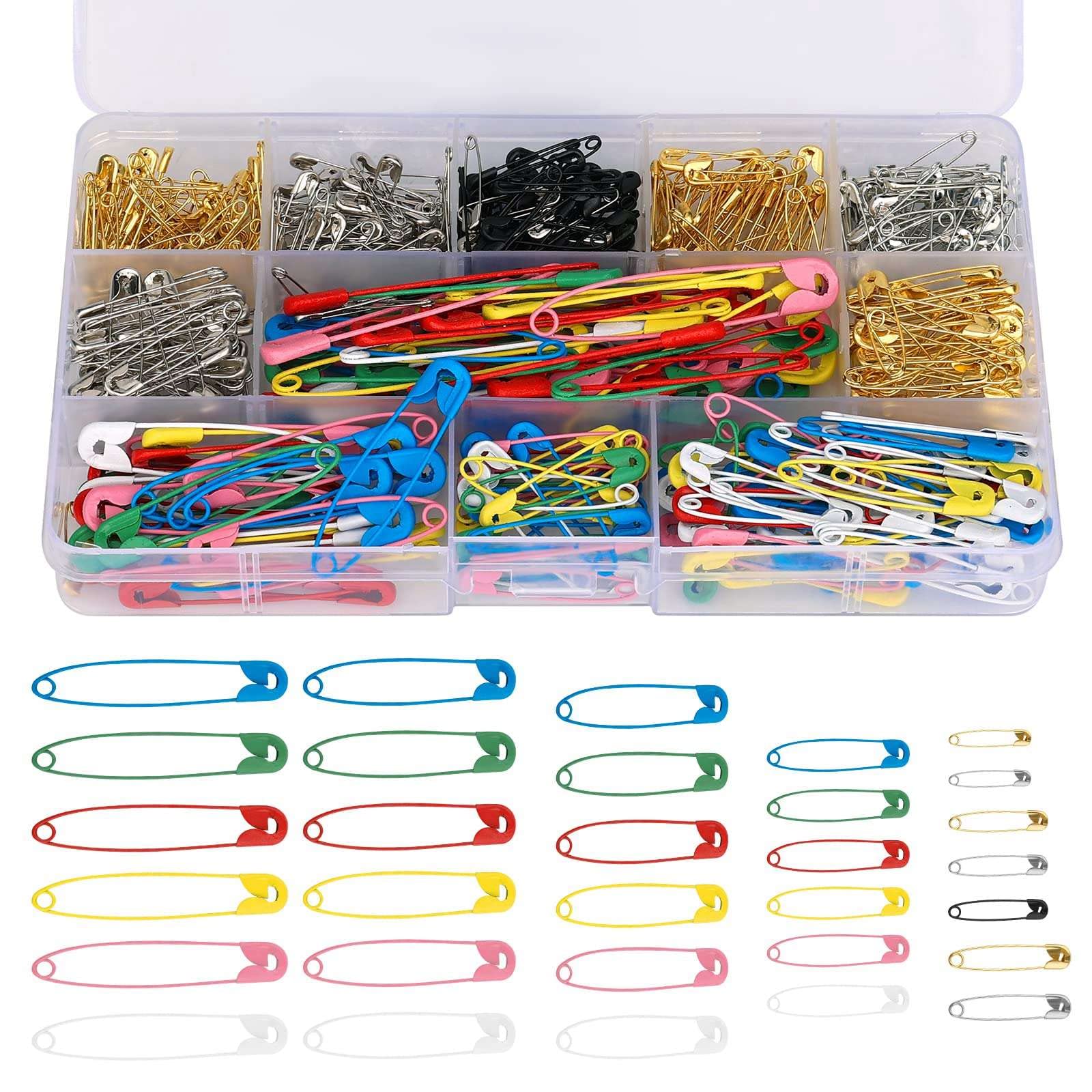 Buy Smallterm Safety Pins 500 Pieces 7 Sizes Large and Small Safety