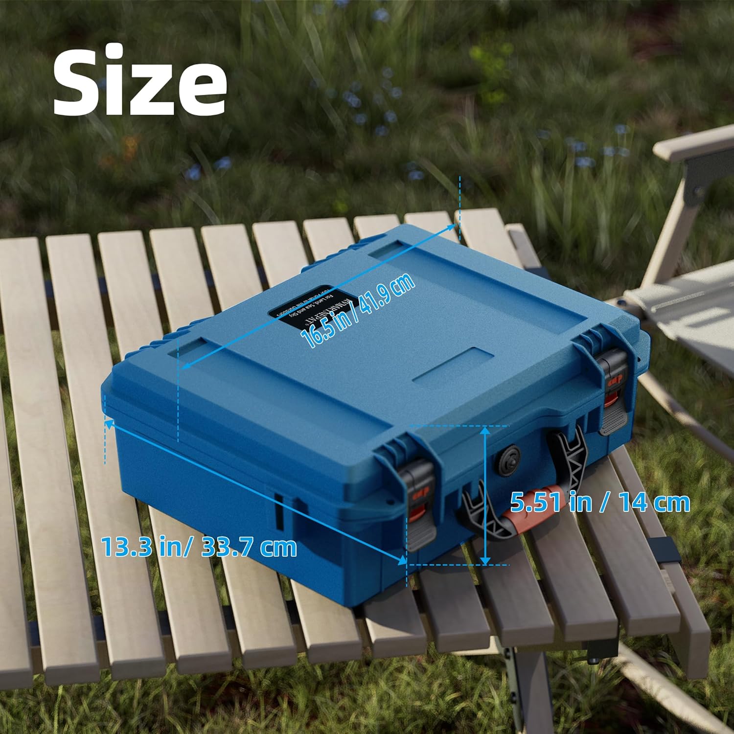 Starlink Mini Hard Shell Travel Case - Waterproof EVA Carrying Bag with Secure Lock Custom for Starlink Mini Router, Power Supply Shockproof Protection for Outdoor Adventures Blue