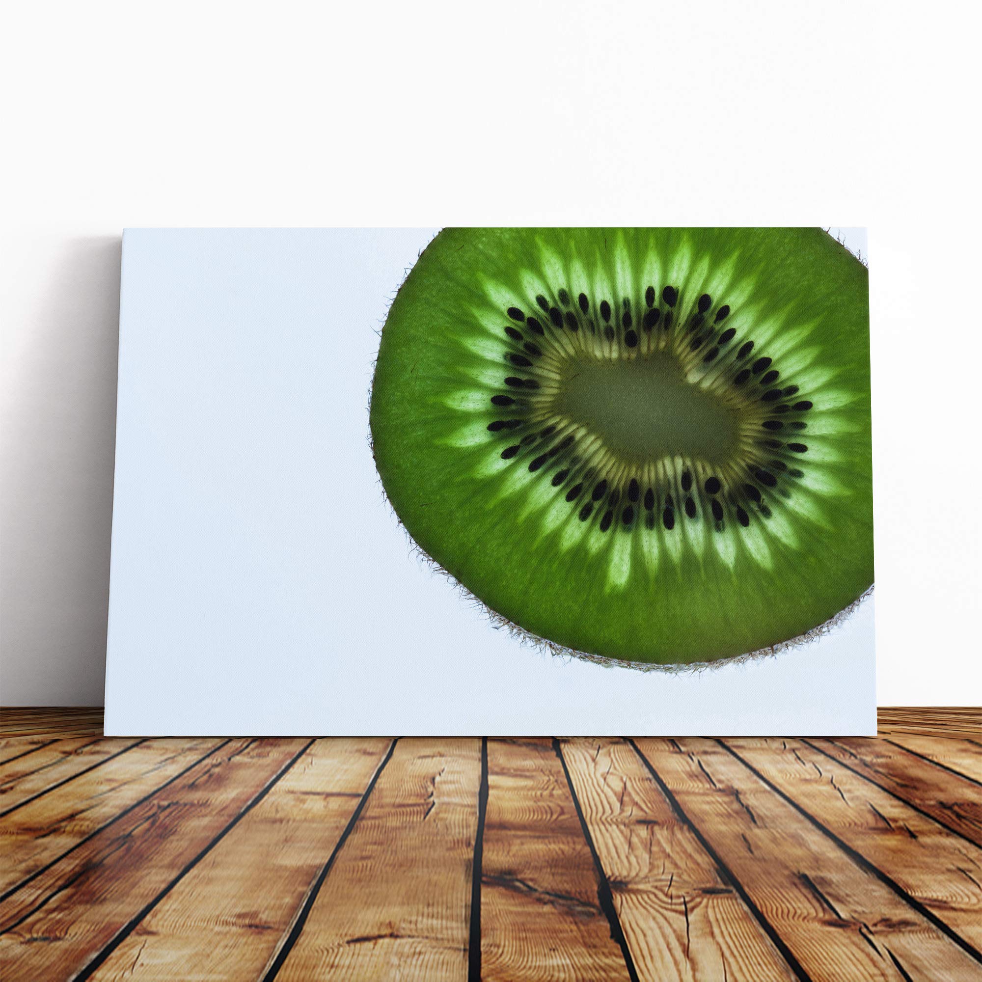 Sliced Kiwi Canvas Print | Gallery Wrapped 30mm Frame Wall Art | 30x20 inches | Ready to Hang | Modern Picture | Living Room Bedroom Lounge Office