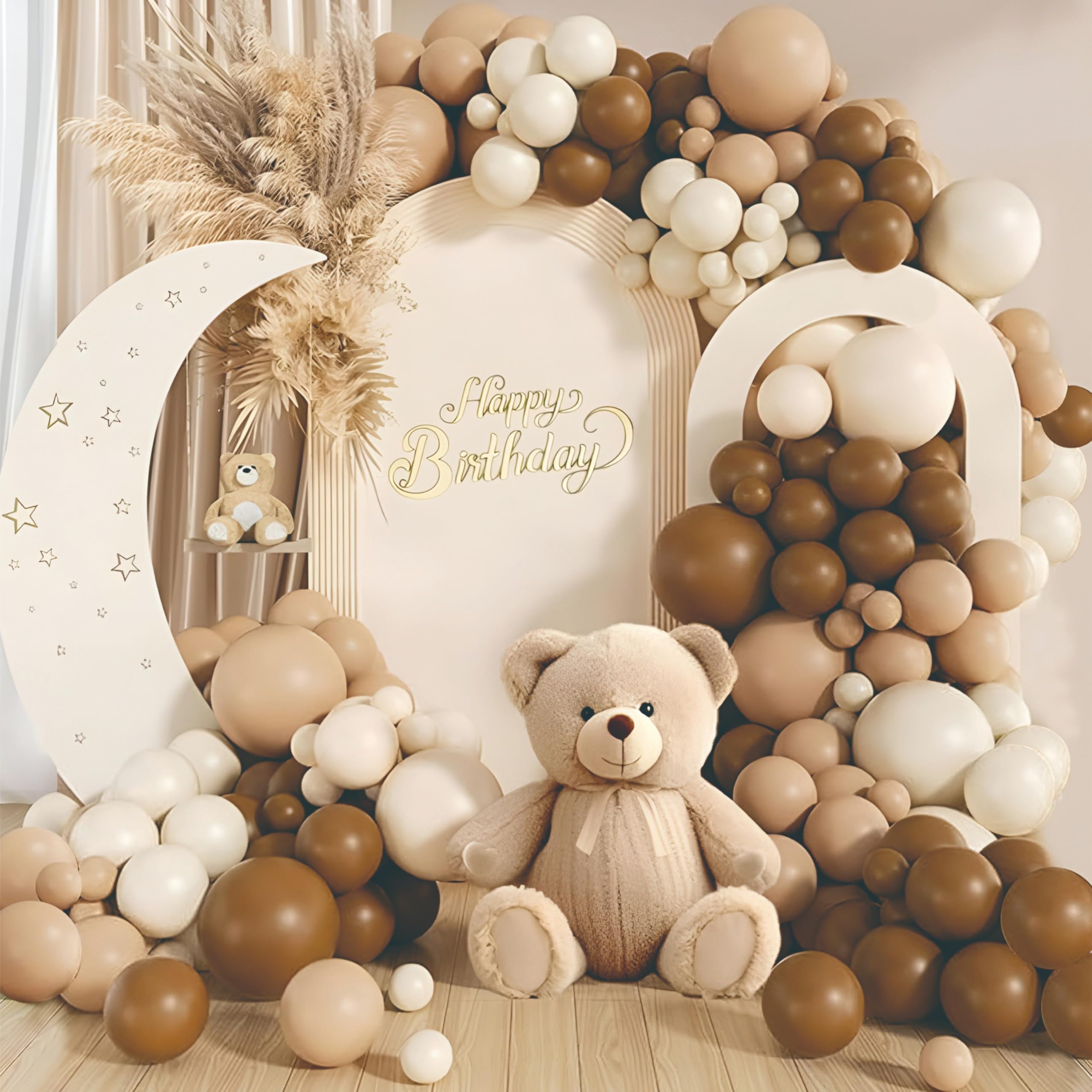 Brown, Camel & Sand White Balloon Garland Kit, Pack Of 75 Pcs for Birthday Decorations, Baby shower Decor, theme decoration, Home Decoration items-image-2