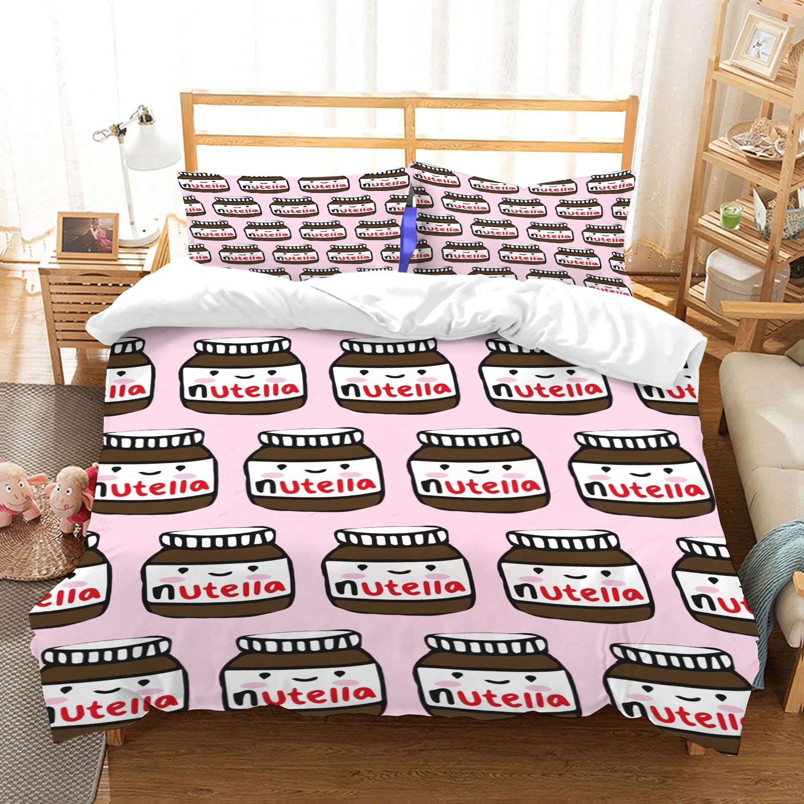 Ensemble de literie 178x208cm en microfibre avec 2 taies d'oreiller