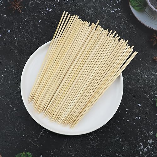 Miniatura 5 de Pastlla 200 pinchos de madera de bambú de 7.9 pulgadas para barbacoa, aperitivo, fruta, cóctel, parrilla, fuente de chocolate, aperitivos, cocina,
