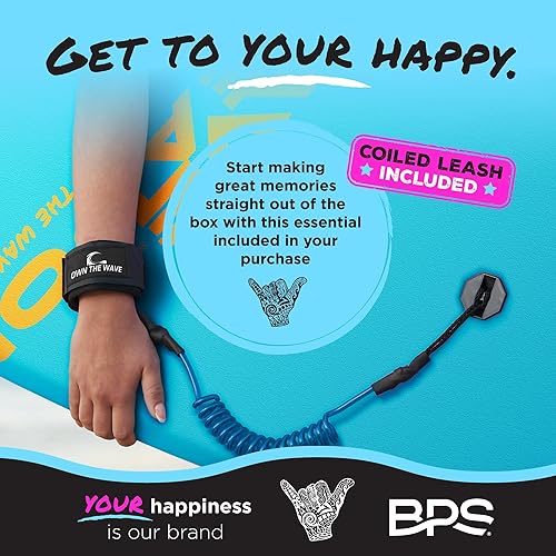 Vista 6 de Own the Wave Tabla de cuerpo 'Wave Weapon' para todas las condiciones de onda, ligera con núcleo de EPS HDPE Slick Bottom Tablas de cuerpo para Azul