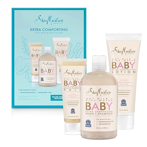 SheaMoisture Juego de regalo para bebés juego de regalo perfecto para nuevas mamás leche de avena y agua de arroz hipoalergénico paquete de 3 disponible en Yaxa Colombia