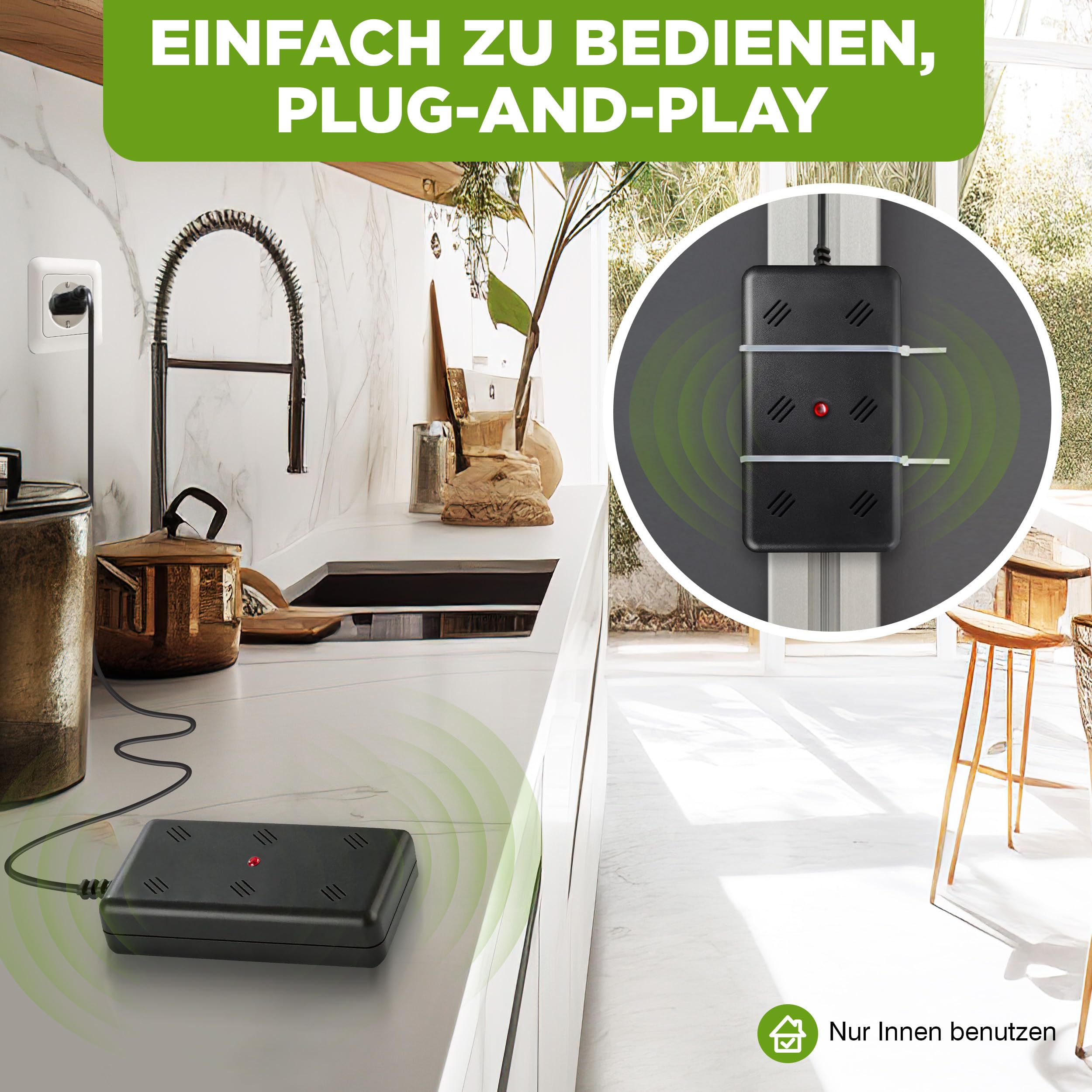 ISOTRONIC Ultraschall Marderschreck – Marderabwehr für Dachboden, Garage & Haus – Marderschutz gegen Marder, Mäuse & Ratten – Anti Marder Abwehr mit 50m² Wirkungsbereich (3 Stück)