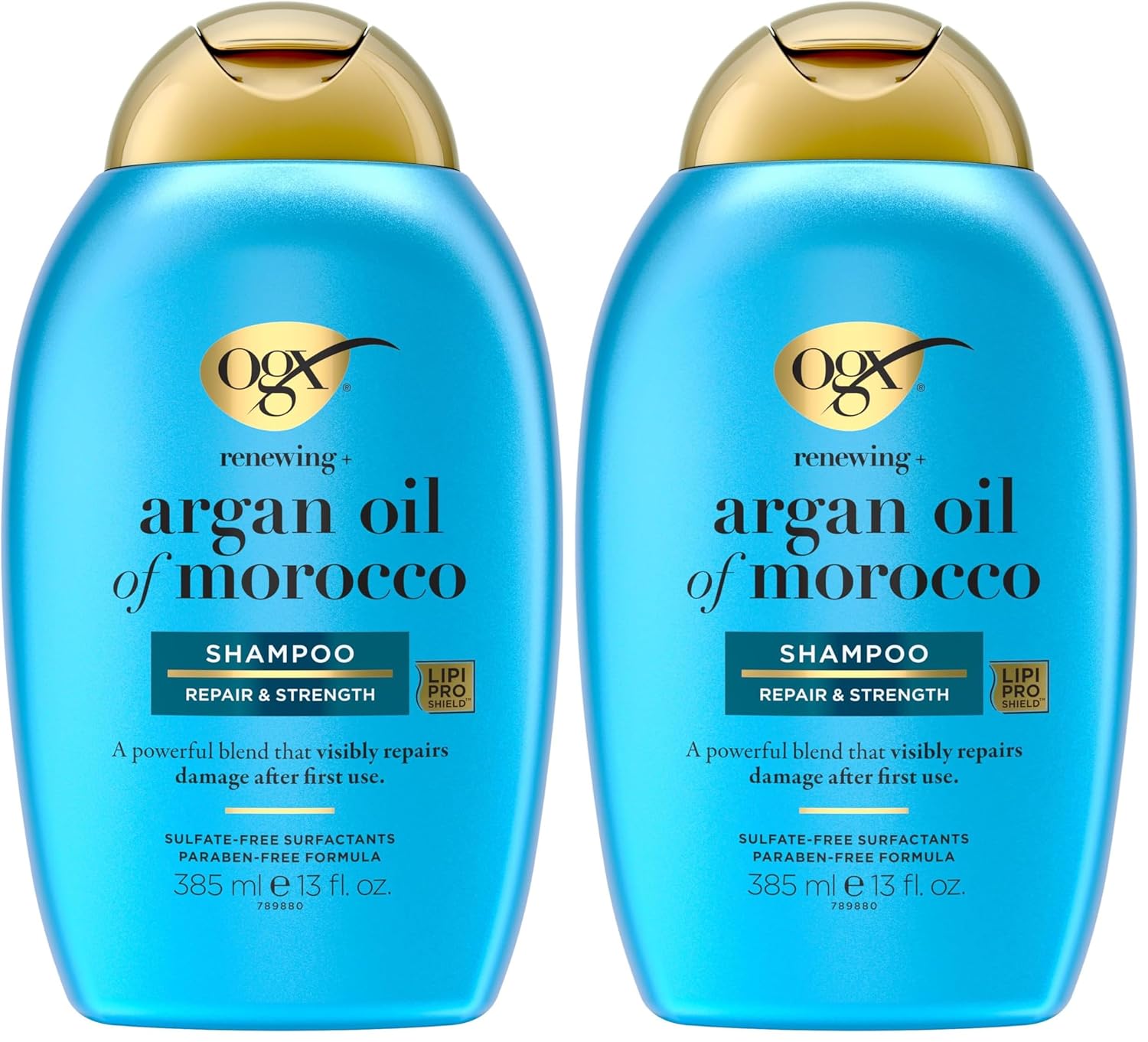 OGX Renewing and Cold-Pressed Argan Oil of Morocco Hydrating Shampoo, to Help Moisturize, Soften & Strengthen Hair, Paraben & Sulfate Free Surfactants, Floral, 52 Oz, Pack of 4