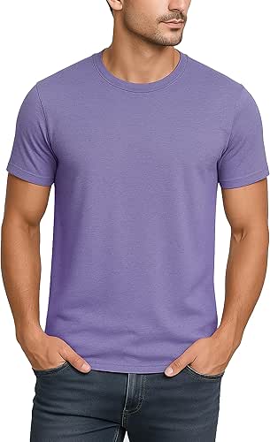 Men's T-Shirt Soft Premium Cotton Tailored Fit Crew Neck Classic