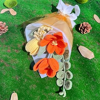 Amazon｜JOMODECOR ハンドメイド かぎ針編み チューリップ 忘れ