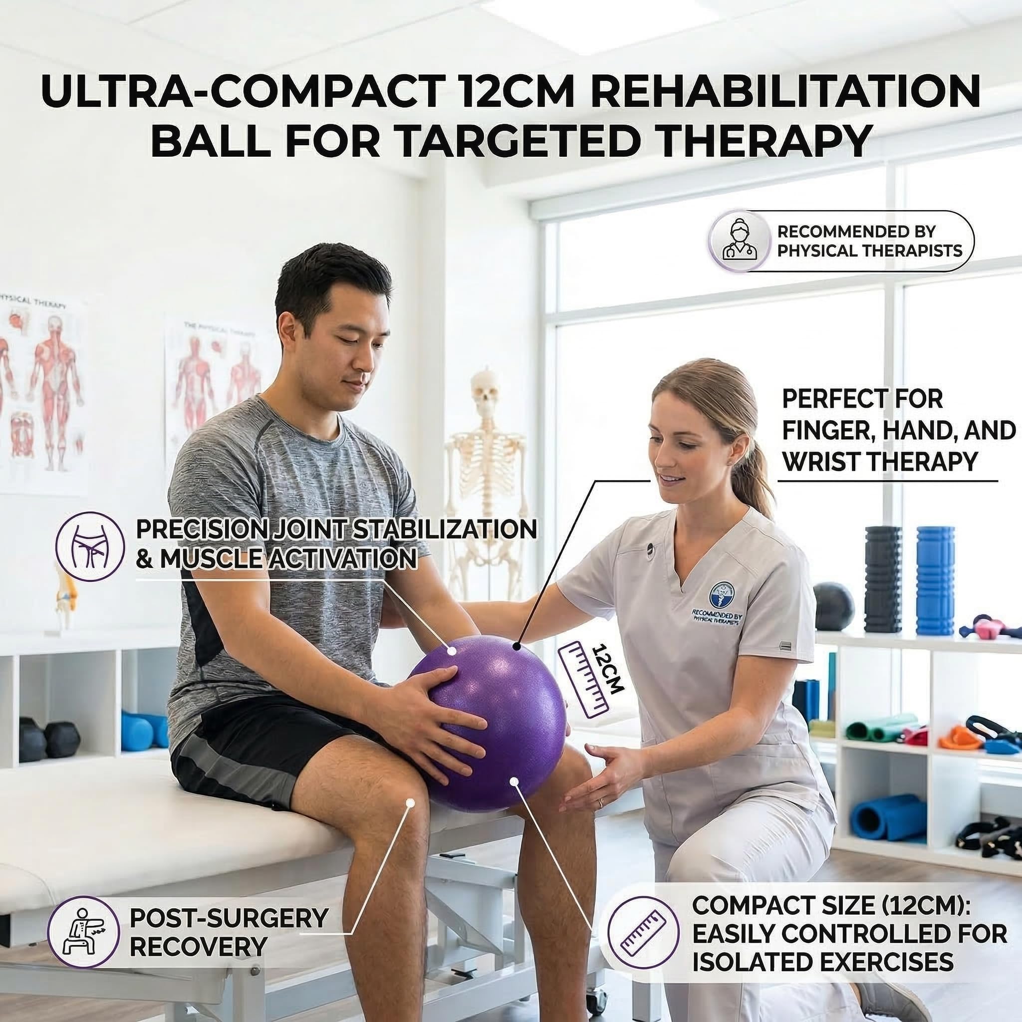 Mini pelotas de yoga de 6 pulgadas para ejercicio, pilates, terapia, equilibrio, microporos, equipo para entrenamiento de estabilidad en el hogar, entrenamiento físico central con bomba