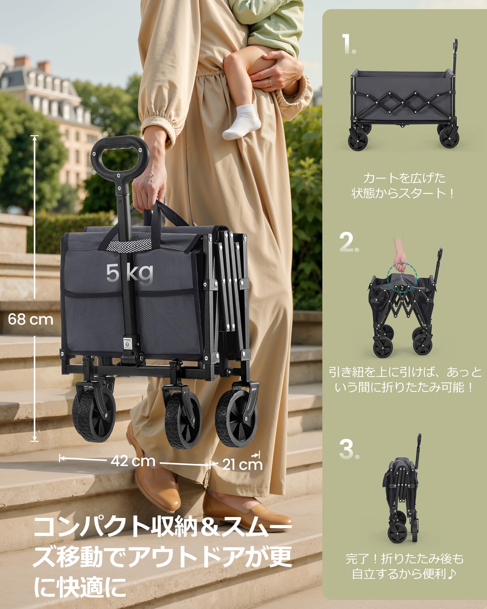 【在庫処分】キャリーワゴン 小型 容量65L-90L 耐荷重100kg 長物対応 楽天市場】キャリーワゴン 小型 容量65L-90L 耐荷重100kg 長物対応
