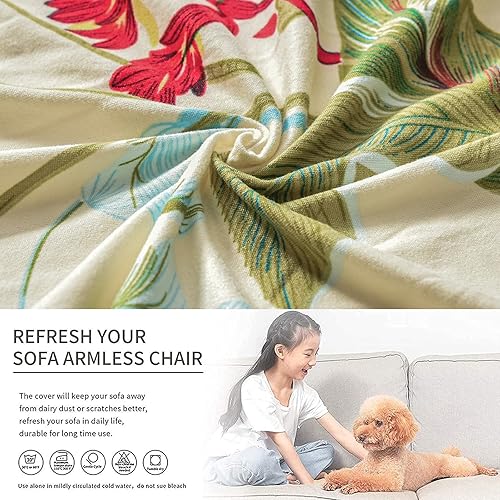 Miniatura 2 de Eco-Ancheng Funda para silla sin brazos, extraíble, lavable, fundas impresas para sala de estar y comedor