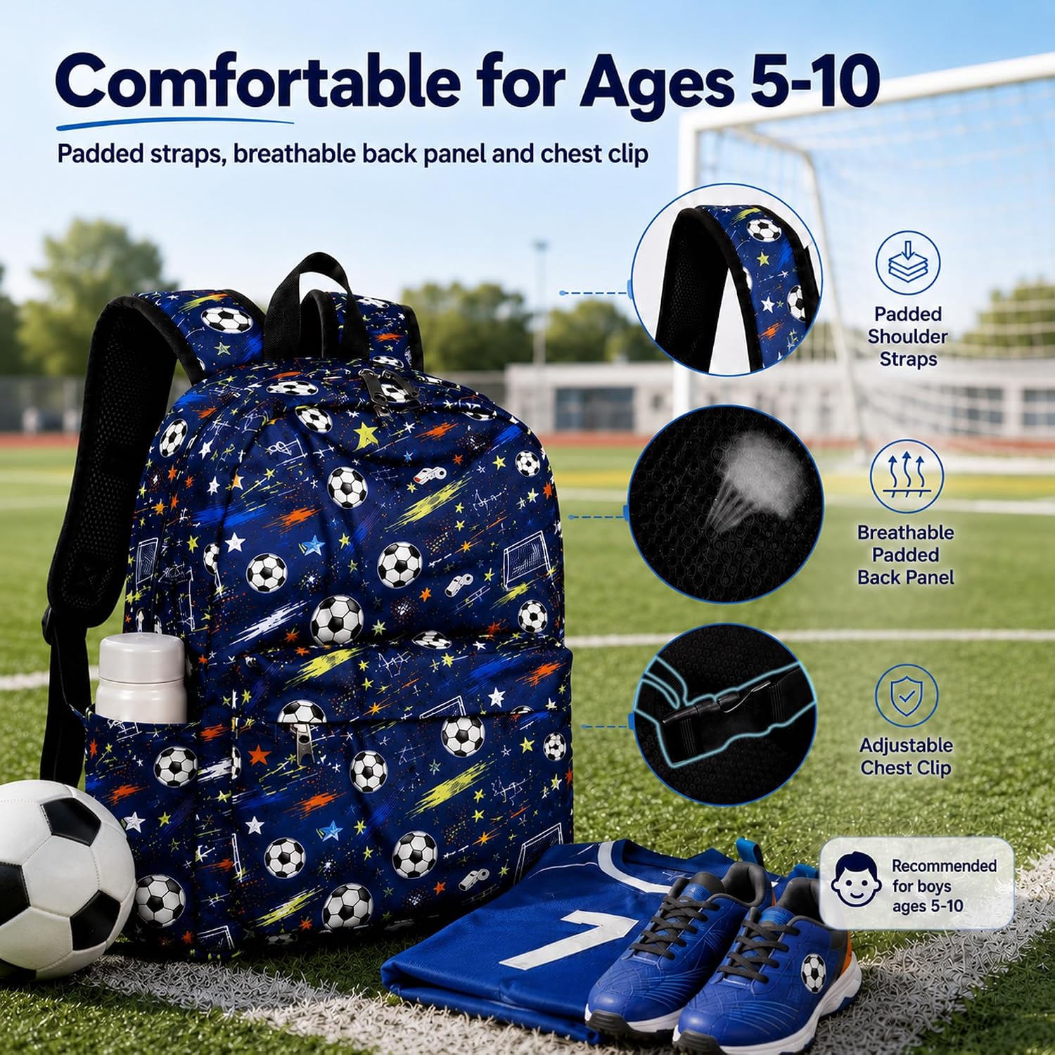 Ledaou Boys Backpack Lunch Box 16