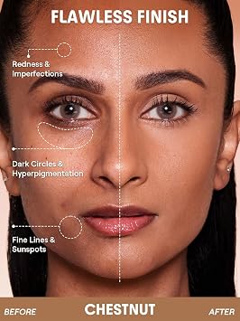 SHEGLAM Lock & Go Long-Lasting Cushion Foundation Soft Matte Weightless Waterproof for Flawless Base Makeup-Chestnut