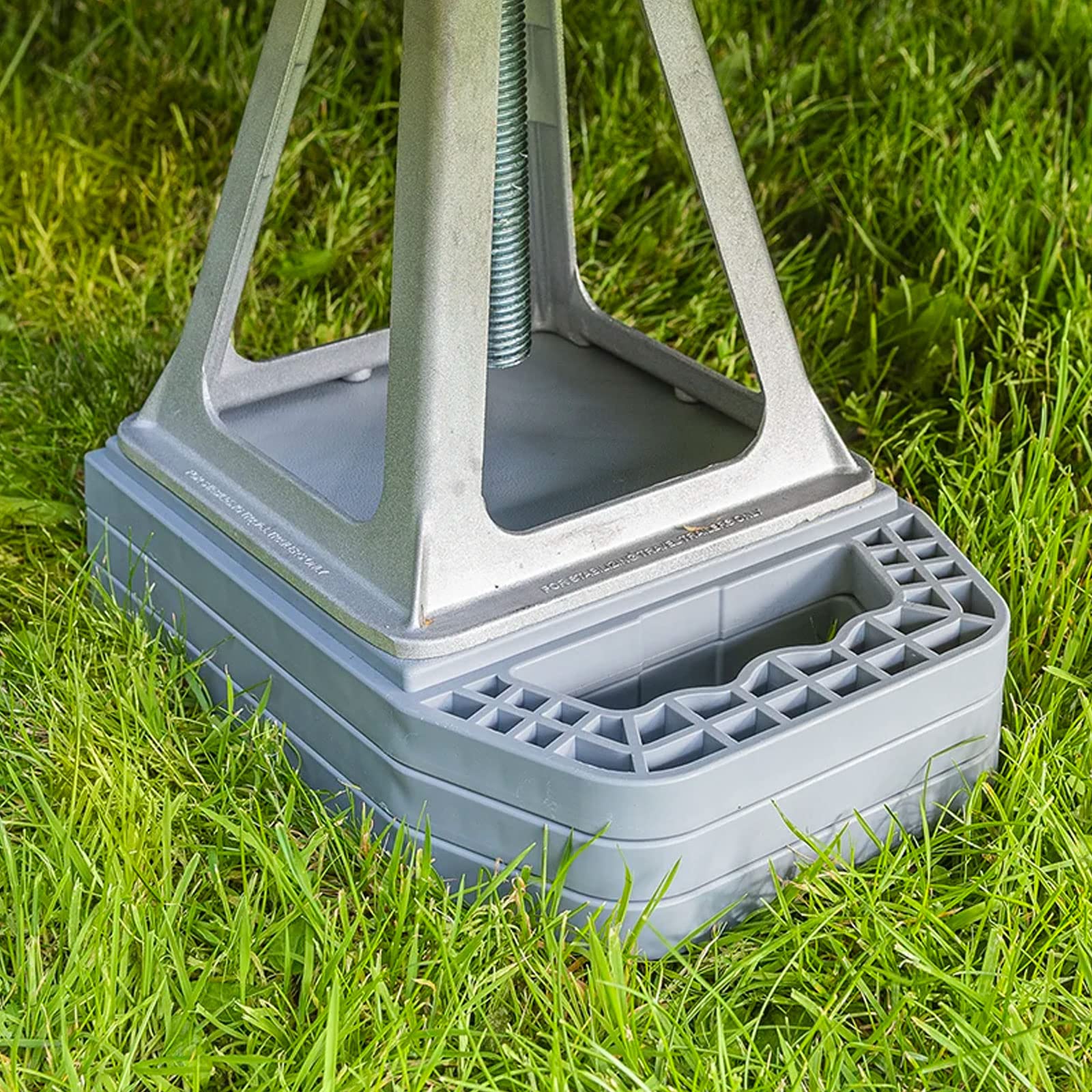 4 plaques de support empilables pour béquilles de caravane