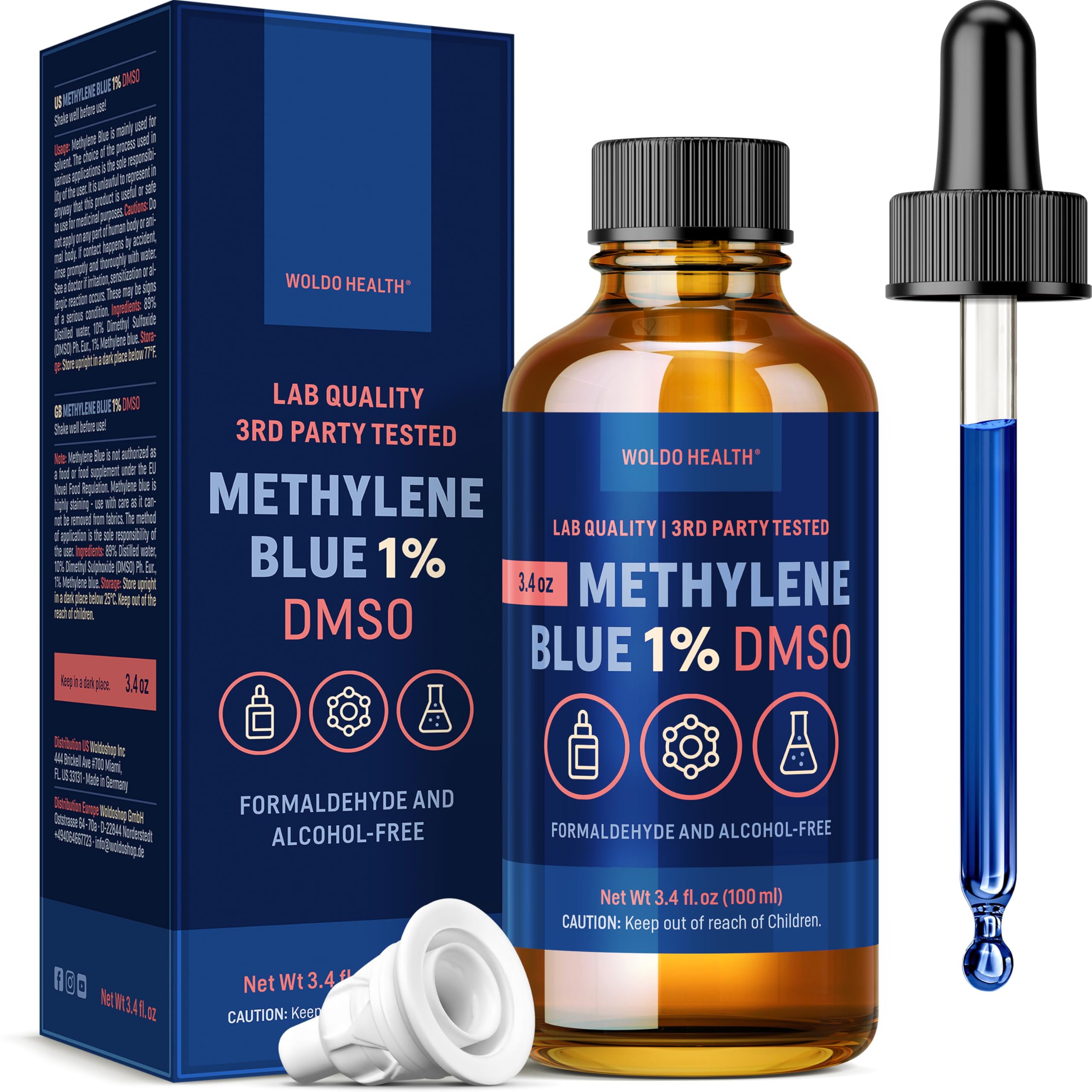 Amazon.co.jp: WoldoHealth DMSO 10% メチレンブルー 1% - 3.4オンス