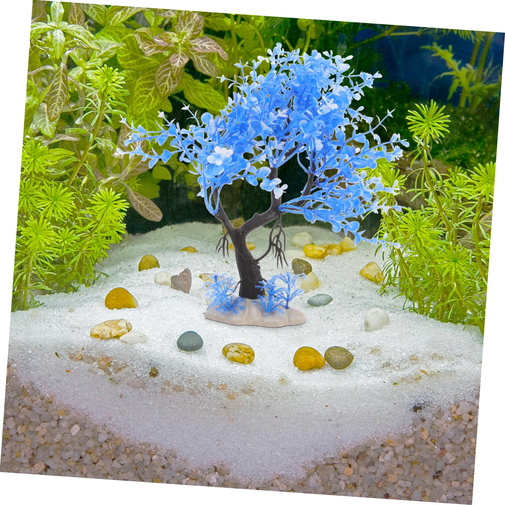 Cabilock 3 Set Decorazione Simulata Di Acquatica Fake Plants Aquarium Ornamenti Del Serbatoio Di Pesce Piccolo Alto Decorazioni Per Acquari Decorazione Dell'acquario Plastica 7 Pezzi*3