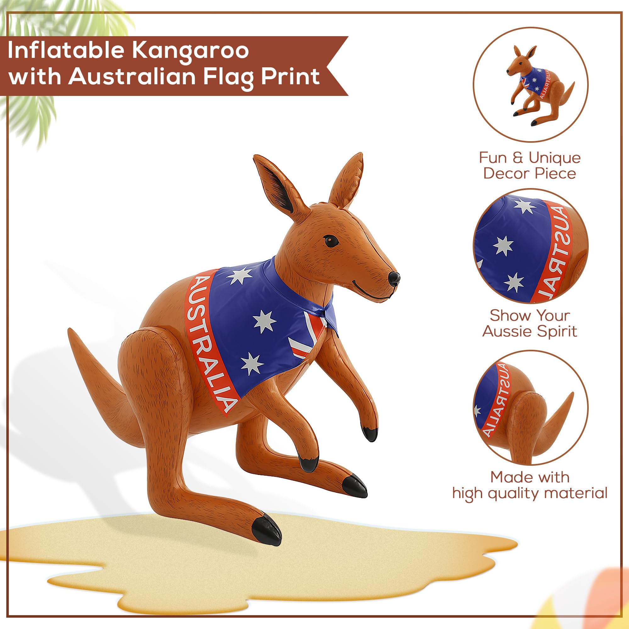 Bon affichage gonflable en PVC ou TPU de kangourou dans le jardin - Chine Kangou