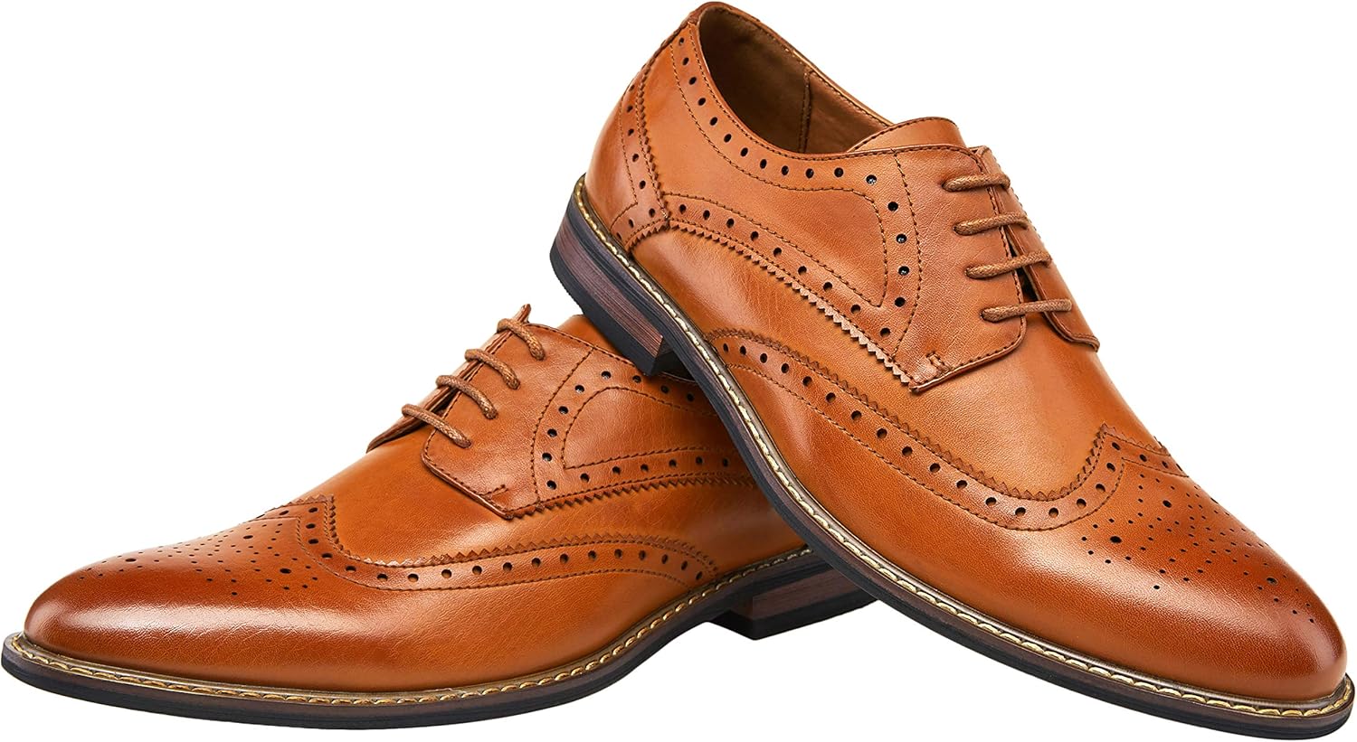 Jousen Men's Dress Cap Toe Shoes Wingtip Brogue Oxfords for Men Business Formal Derby Shoes - Image 7